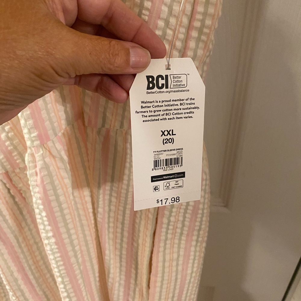 Striped Pink and White dress - Picture 6 of 6